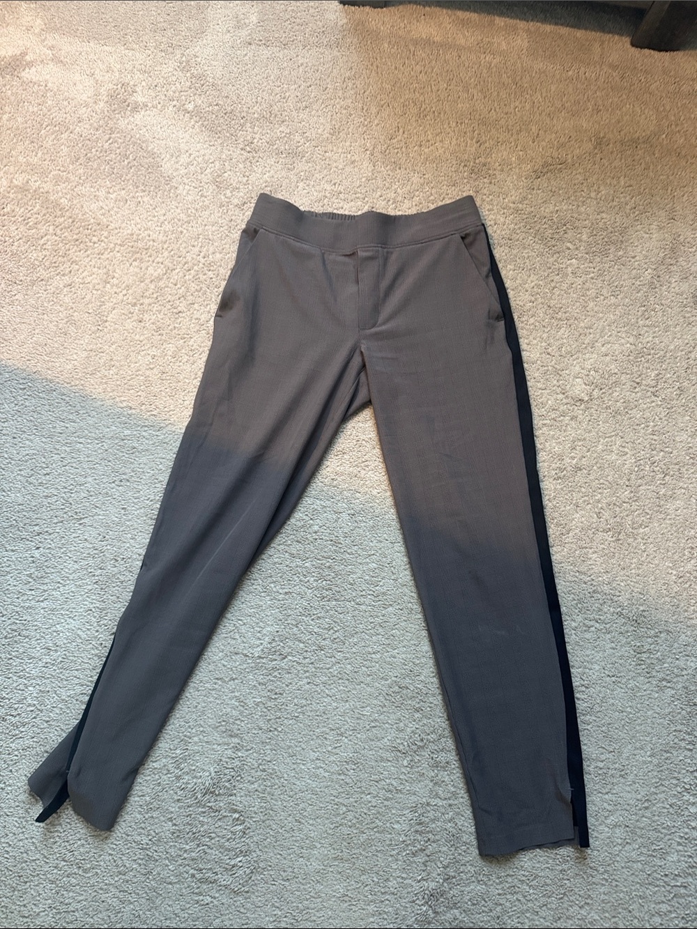 Athleta Brooklyn ankle pants with black side stripe